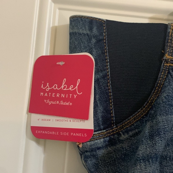 Midi Maternity jean shorts - Picture 3 of 6